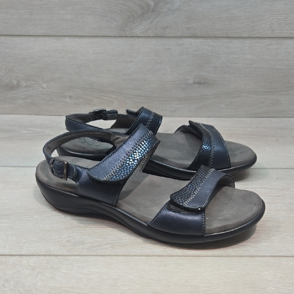 SAS Women Comfort Tripad Leather Hook&loop Sandals Shoes Sz 8.5M - Picture 1 of 11